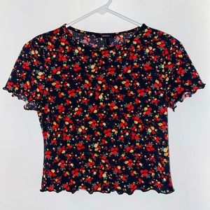 Forever 21 floral crop top.